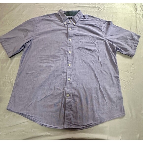 Mix & NY Purple Short Sleeve Button Down Shirt Men's XL - Picture 8 of 12